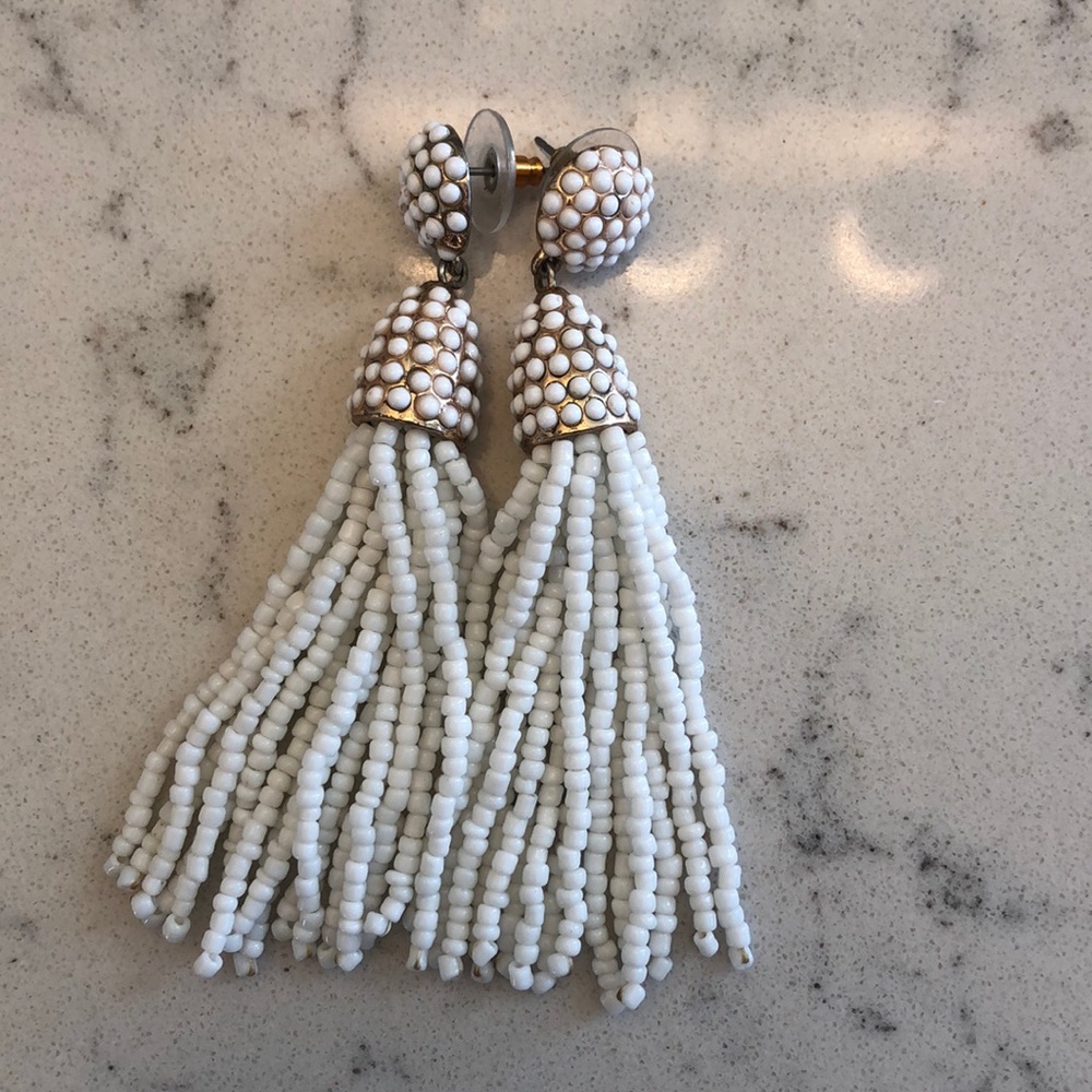 White BaubleBar tassels